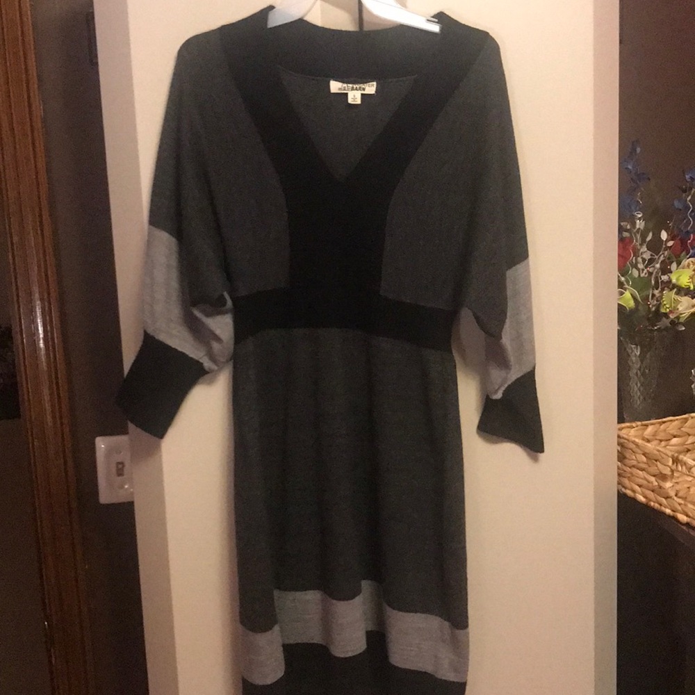 Gray and Black sweater dress